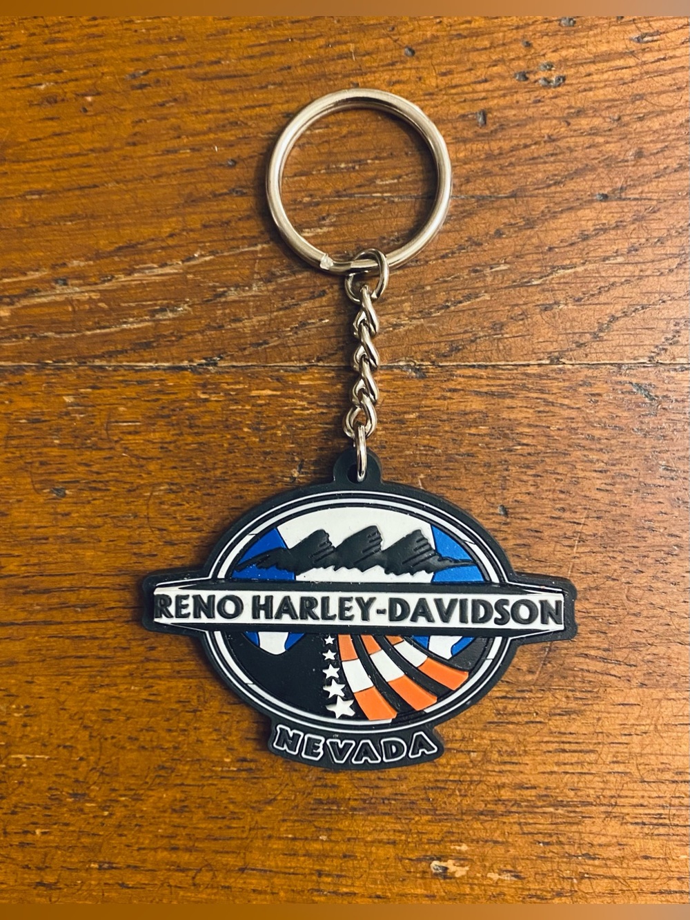 VTG 2004 Reno Harley-Davidson Nevada Dealership Rubber Key Chain Souvenir Biker